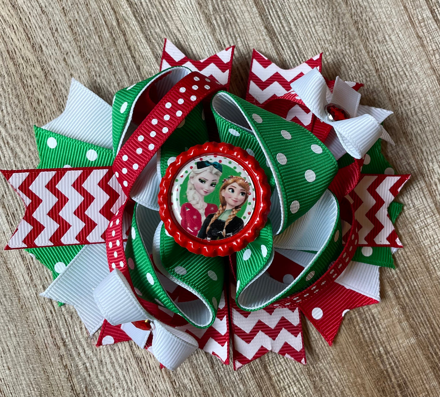 Frozen Christmas Inspired Boutique Hair Bow